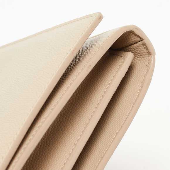 Saint Laurent Beige Leather Kate Chain Clutch - Picture 6 of 8